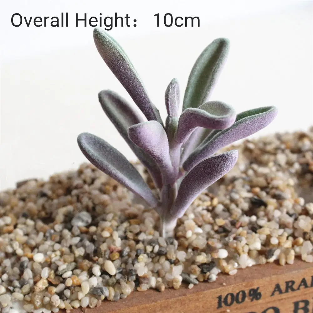 Vibrant Purple Flocking Artificial Succulent Decor