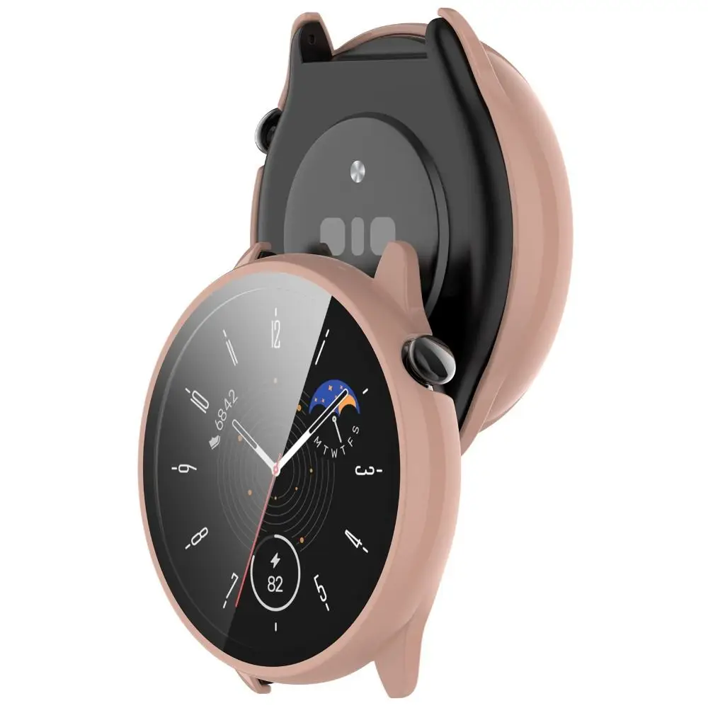 Hard Full Edge Glass Screen Protector Case Shell Frame for Amazfit GTR Mini Smart Watch Protective Bumper Cover