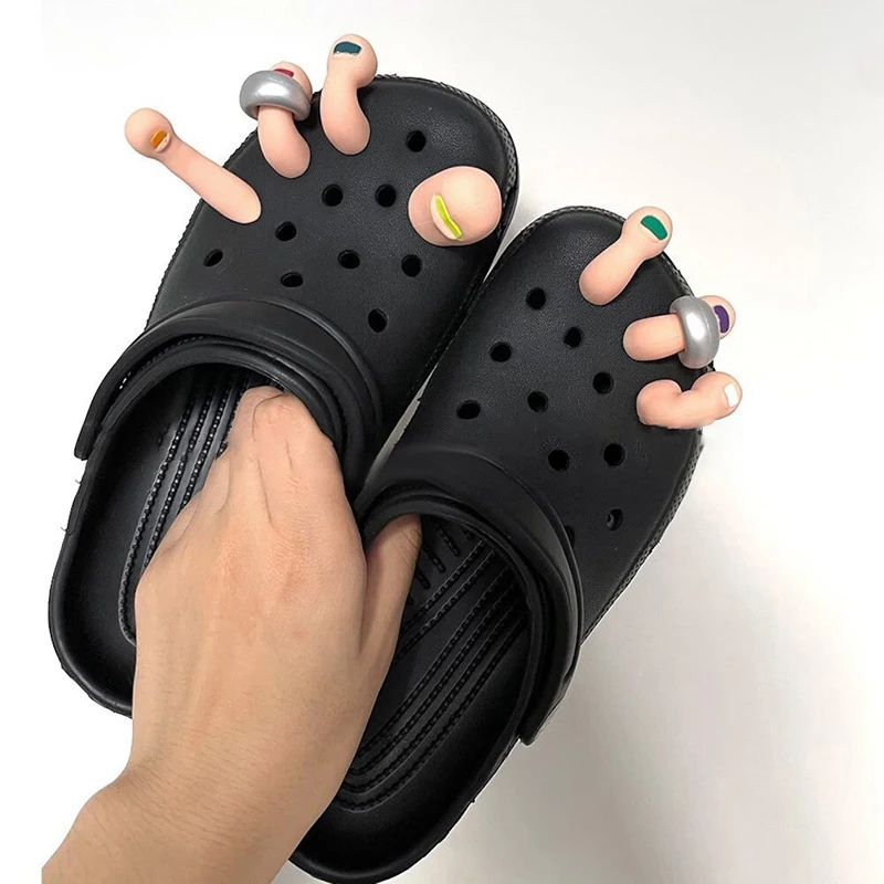 1set 3d Schuh Charms lustige Zehen für Croc DIY Schuhe Zubehör manuelle Schuh dekoration für Kinder Jungen Mädchen Männer Frauen Party Bir