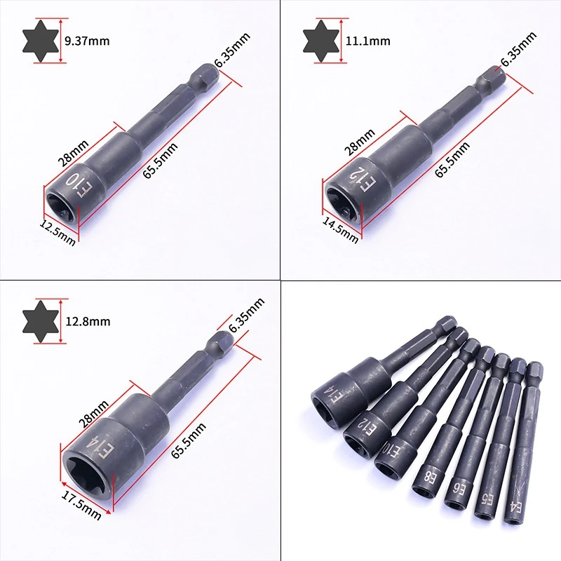  E Ÿ  ġ , Torx Ÿ  Ʈ, 帱 Ǵ  ũ ̹, 1/4 ġ