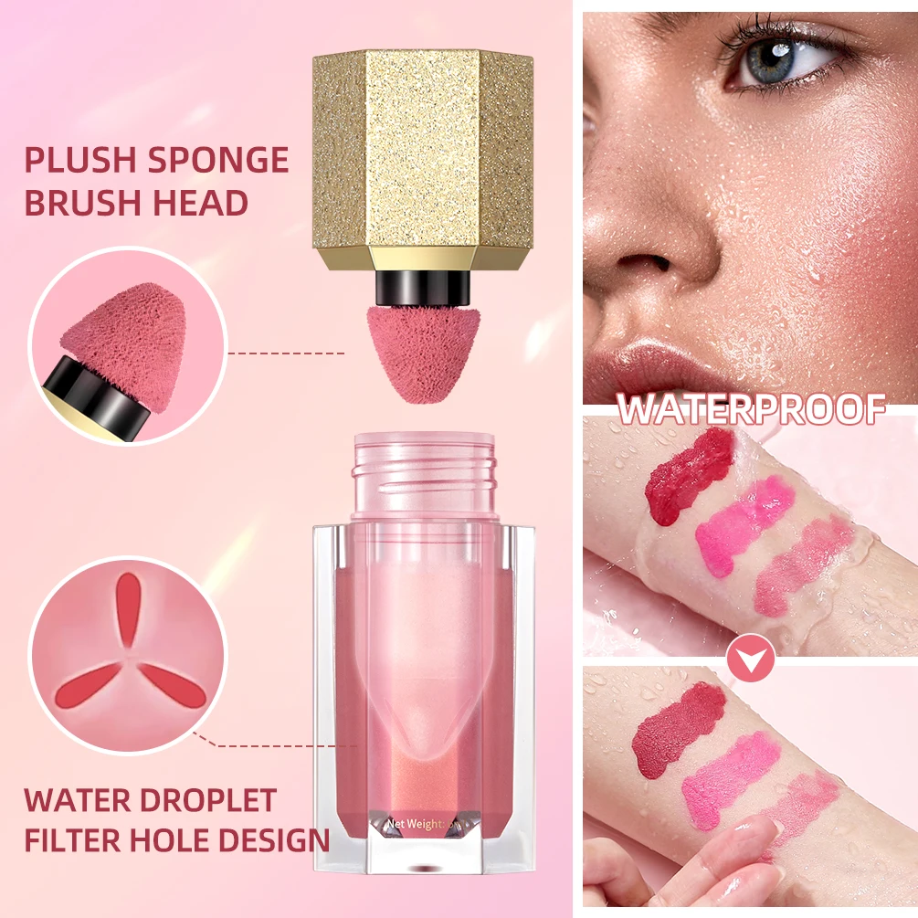 Watercolor Liquid Blush 6 Shades for a Radiant and Sculpted Look Makeup Korean Make Up Highlight Cosmetics Flower Knows Women 6