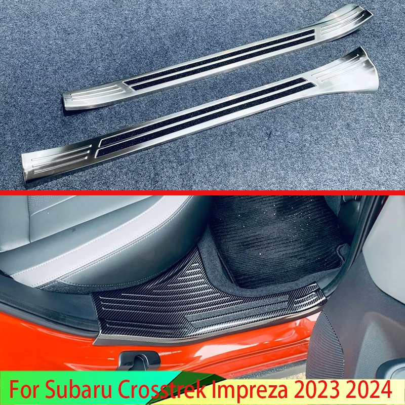 Per Subaru Crosstrek Impreza 2023 2024 In Acciaio Inox Interno Interno Pannello Davanzale Della Porta Piastra Scuff Kick Step Trim Cover Protector