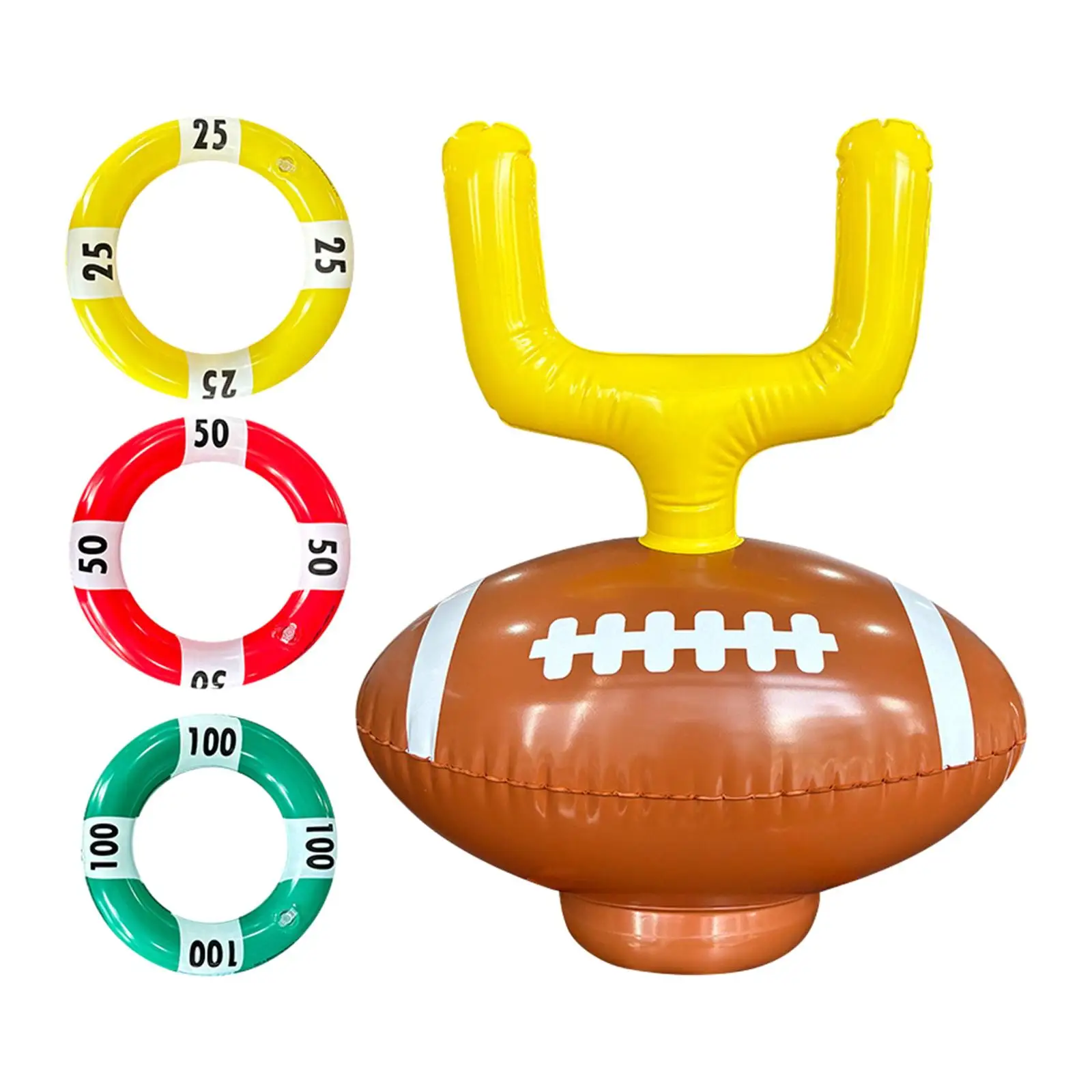 Football Ring Toss Hat Toy Durable Family Fun Activities Throwing Ring Game for Outdoor Carnival Birthday Activity Christmas