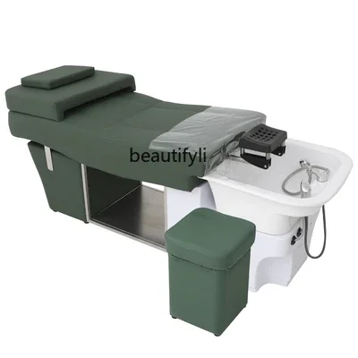 Massage Shampoo Bed Beauty Salon Special Hair Salon Special Flushing Bed Ceramic Basin Lying Completely