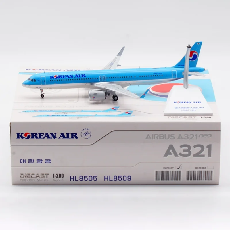 1:200 Scale Diecast Alloy Metal A321 A321NEO HL8505 Korean AIR