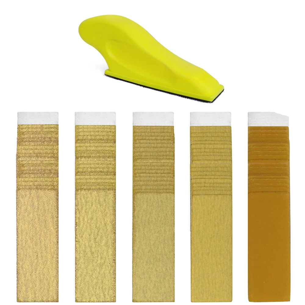 50Pcs Detail Dry Sandpaper Kit for Micro Sander Detail Handle Sanding Tools Tight Narrow Spaces Polishing for Woodworking sandpaper tools mini sandpaper kit