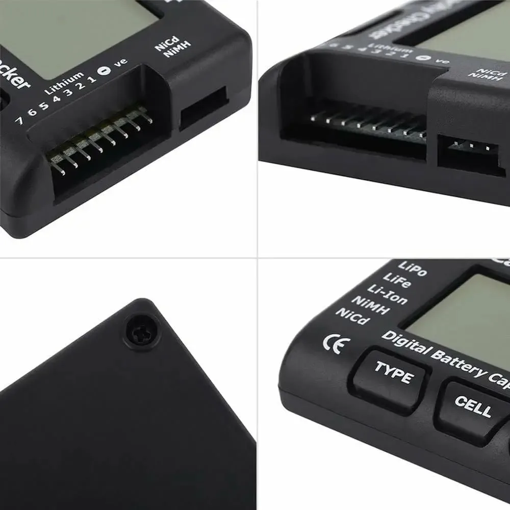 Tester Digitale di Capacità della Batteria, Misuratore di Tensione RC per Pacchi Ricaricabili LiPo, LiFe, Li-Ion, NiMH, NiCd - immagine 2