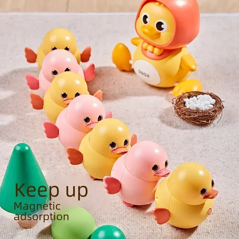 Wobbling Duck Mom Soothing Electric Crawling Magnetic Attraction Baby Practice Toy Kids Electronic Toys Electronic Pets Тамагочи 3