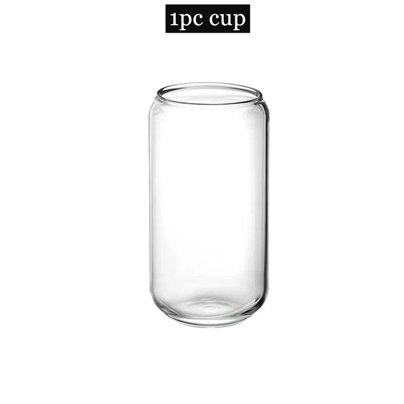 [ 8pcs Set ] Drinking Beer Glasses with Bamboo Lids and Glass Straw - 16oz  Can Shaped Glass Cups, Ic…See more [ 8pcs Set ] Drinking Beer Glasses with