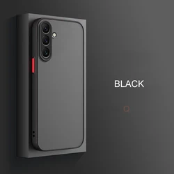 Matte Frosted Silicone Hard Case - Sleek Protective Back Cover for A55 5G (Black)