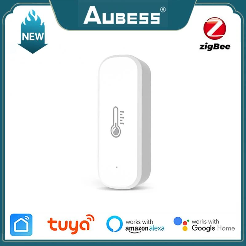 Zigbee Tuya Smart Temperature Humidity Sensor Smart Home Temperature Sensors Works With Alexa