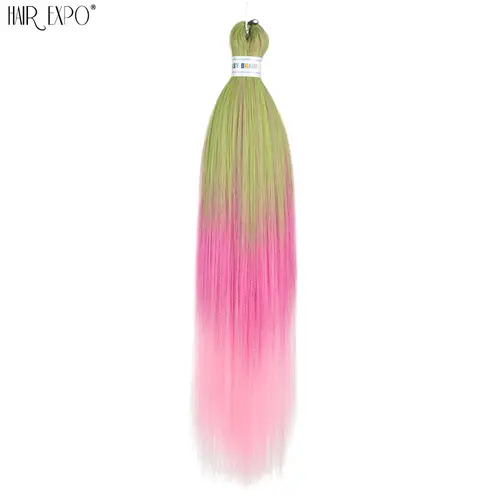 26Inch Easy Braids Hair Synthetic Colourful Pre Stretched Braiding Hair Extensions Jumbo Braids Ombre Yaki Long Straight Hair - Image 73