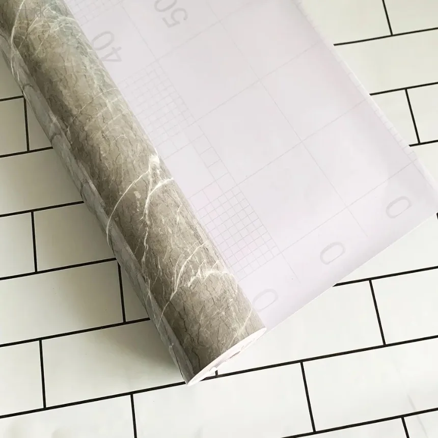 Waterproof Wall Sticker 80CM Width Kitchen Oil Proof Stickers High Temperature Resistant Self Adhesive Marble Waterproof Mould Proof Wallpaper