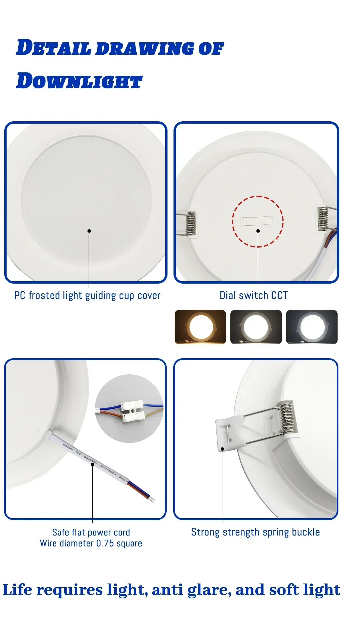 2Pack Round Recessed LED Ceiling Spotlight Downlight S6064fe8741114ccbac22df4a4ae2d6ad9