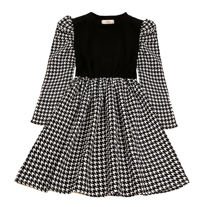 

Dresses For Girls 2023 Autumn Winter Cotton Children Princess Dress Kids Clothing Plaid Long Sleeve College-style Dresses
