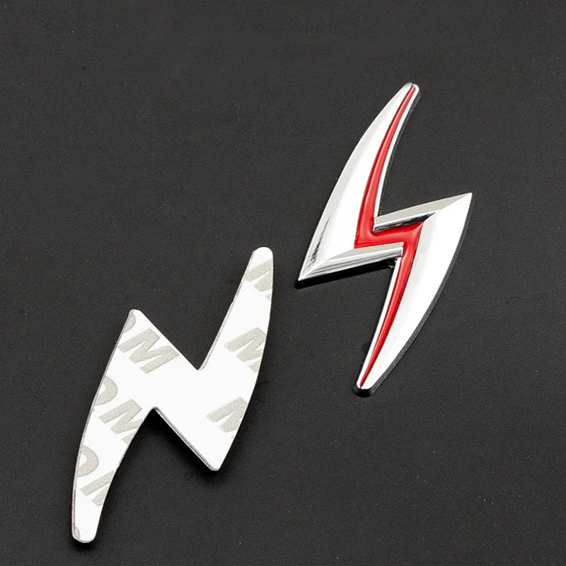 3D metal lightning styling emblem car stickers badge trunk decal for BMW Benz Nissan Dodge Jeep Lincoln Auto Accessories