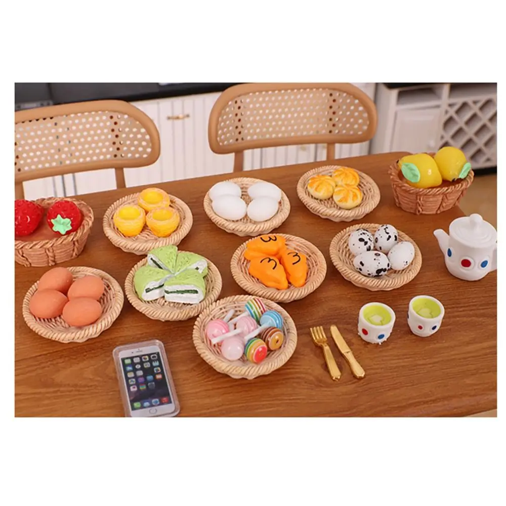 Resin Mini Food Models for 1:6 1:12 Dollhouse Kitchen Decor