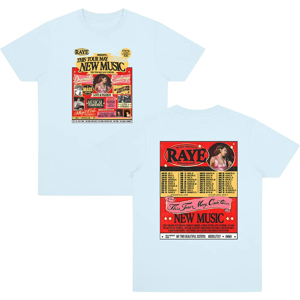 Raye Tour 2026 Graphic T Shirts Women Men Fashion Short Sleeve Tee Shirt Casual Soft Cotton Summer Trendy Design Streetwear Y2K 5