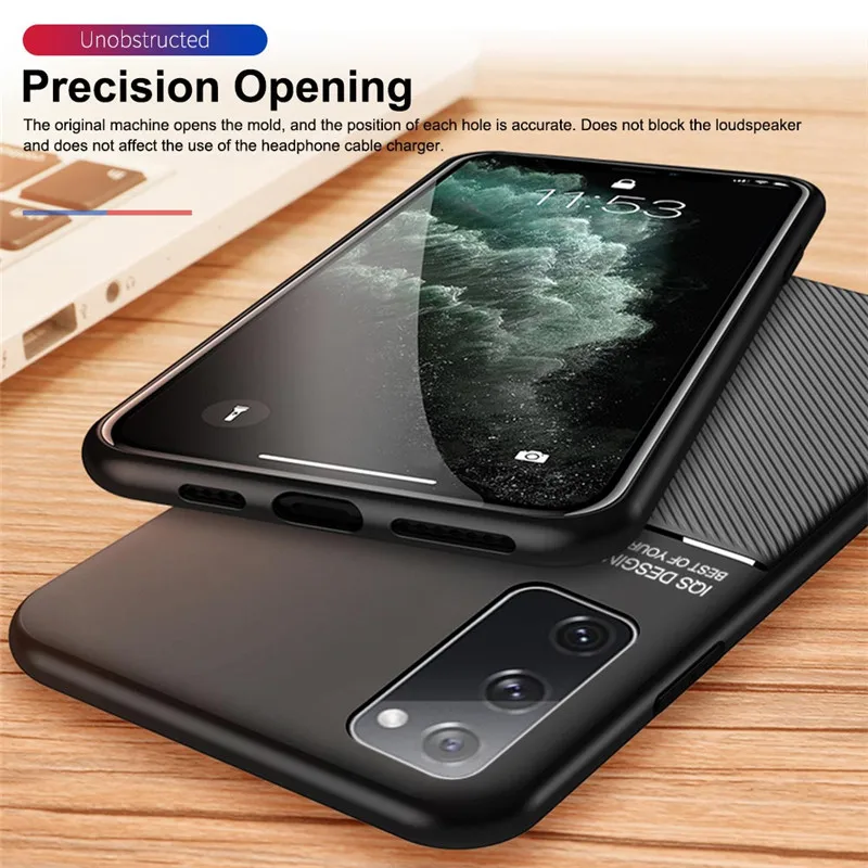 Magnetic Leather Texture Car Phone Case - Premium Back Cover with Magnet Functionality