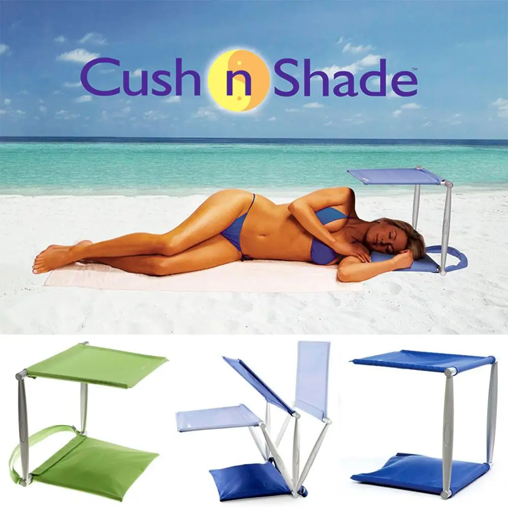 Lightweight Portable Beach, Chemestry and Outdoor Sunshade Sağlayan Cush N  Shade UV, UVA, UVB Sun Protect Beach Chair Awning
