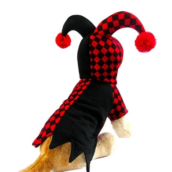 Joker Dog Cat Costumes Pet Halloween Christmas Cosplay Dress Hoodie Funny Outfits Clothes for Small Medium Puppy Dogs Cats 3