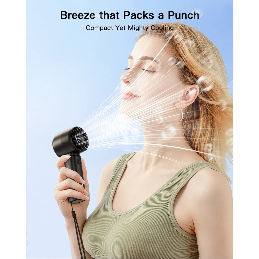 coldSky Portable Handheld Fan 4000mAh Battery Operated with - Image 5