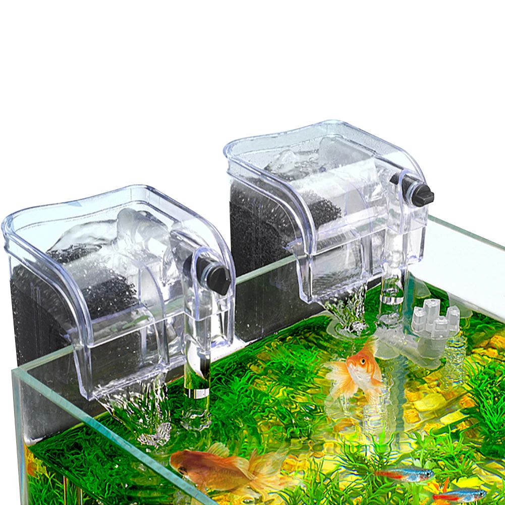 Fish Tank Suspended Filter Water Purifier Adjustable Water Flow Hang Up Filter Water Pump USB Plug In Fish Tank Accessories