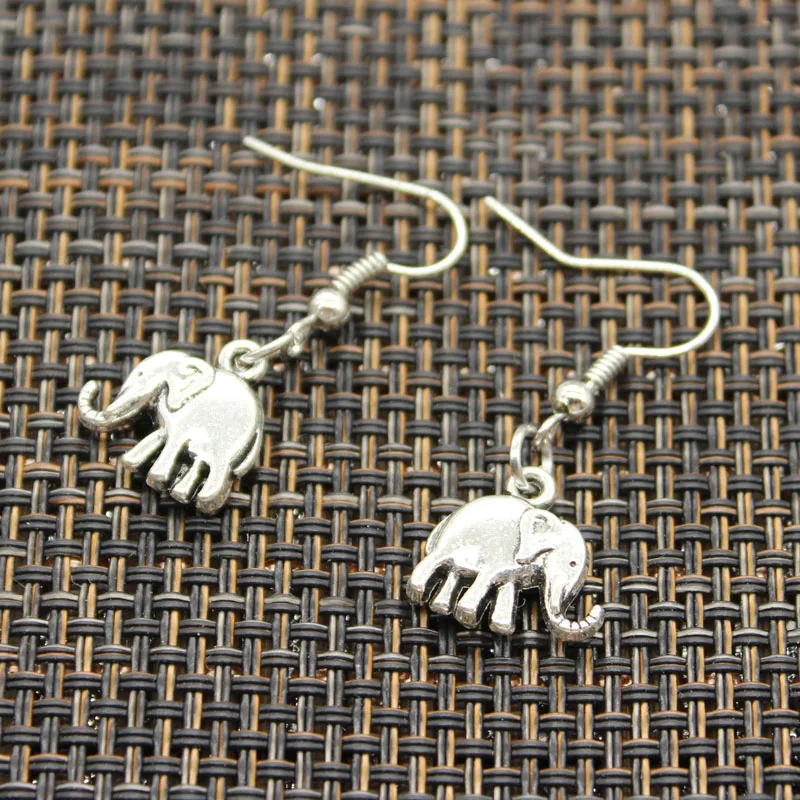 New Fashion Handmade Lovely Thailand Mounts Elephant Pendants Silver Color Earrings For Womens Style 4
