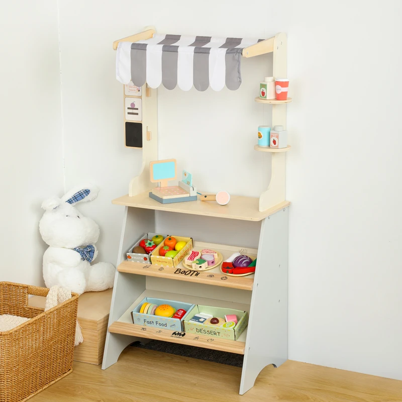 Wooden Role Play Toy Simulated Kids Toys Role Pretend Shop Simulation Wooden Toys 3