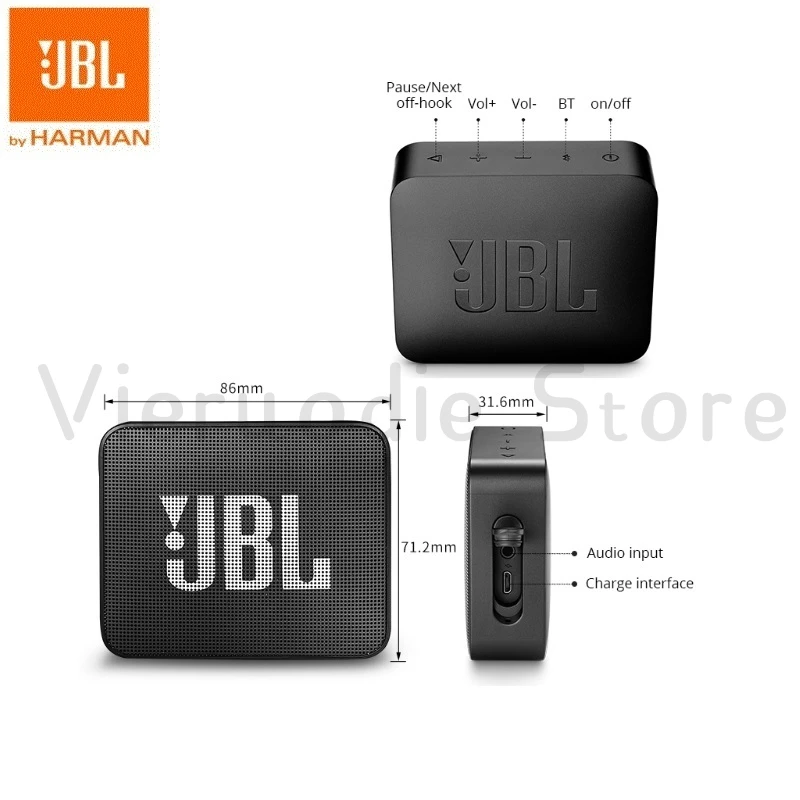 JBL GO 2 Mini Enceinte Bluetooth Portable Étanche Pour Piscine Et Plage