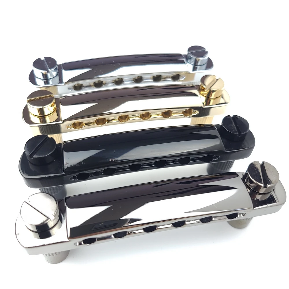 TuneOMatic Style Electric Guitar Bridge Stop Bar Tailpiece with Anchors