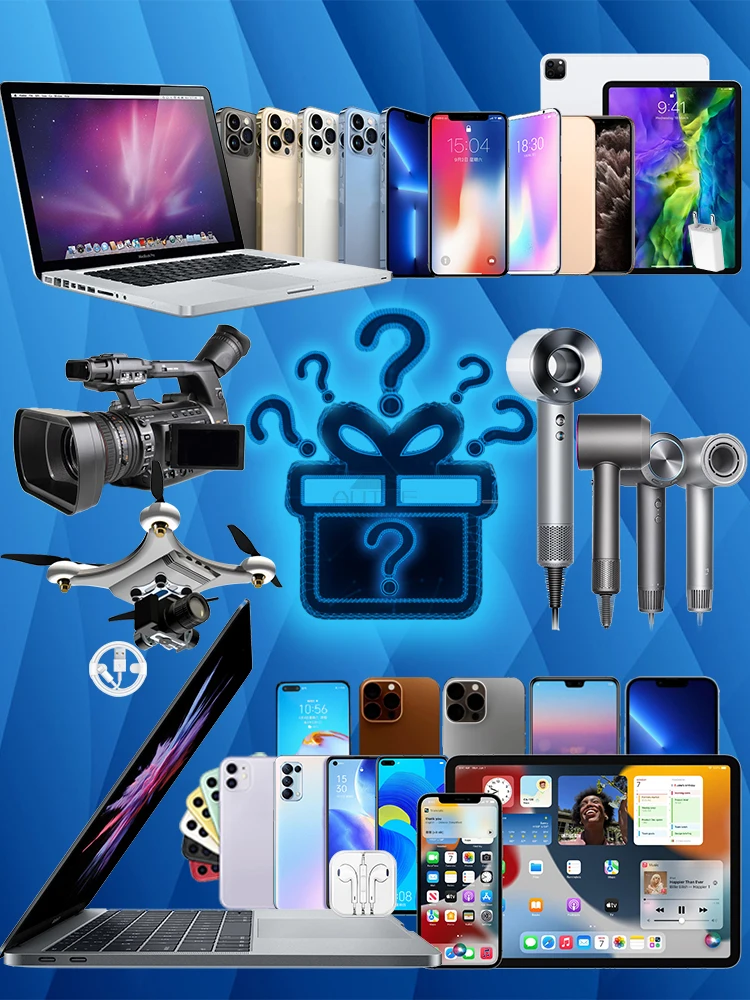 Lucky Mystery Box Surprise Gift More Electronic Products Smartwatch Video card Laptop Tablet Drone Smart Iphone Gamepadmore |