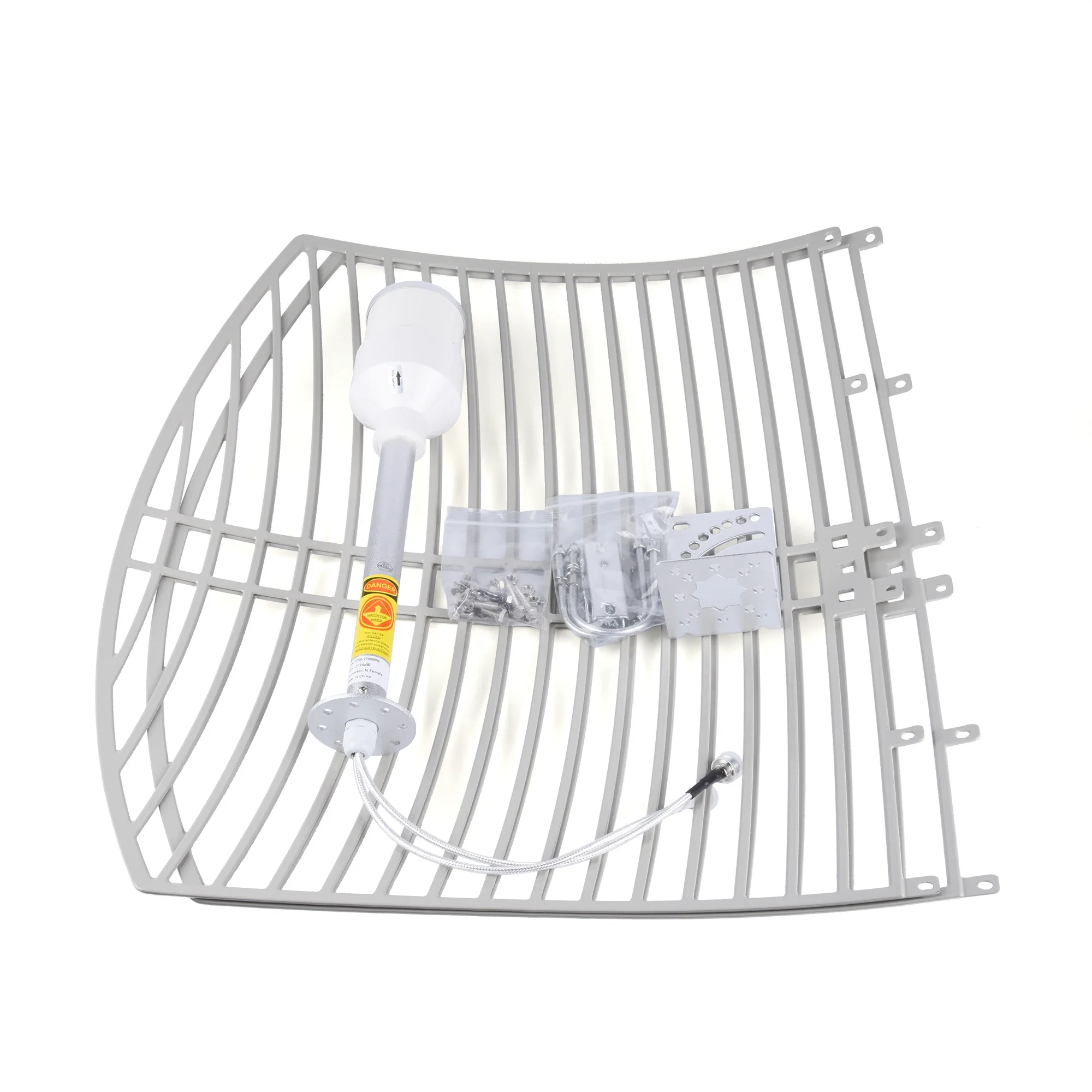Outdoor Long Range Bipolarized Parabolic Grid Antenna 24dBi 1710-3800M for Improve 3G 4G 5G Mobile WiFi Network Stability Speed