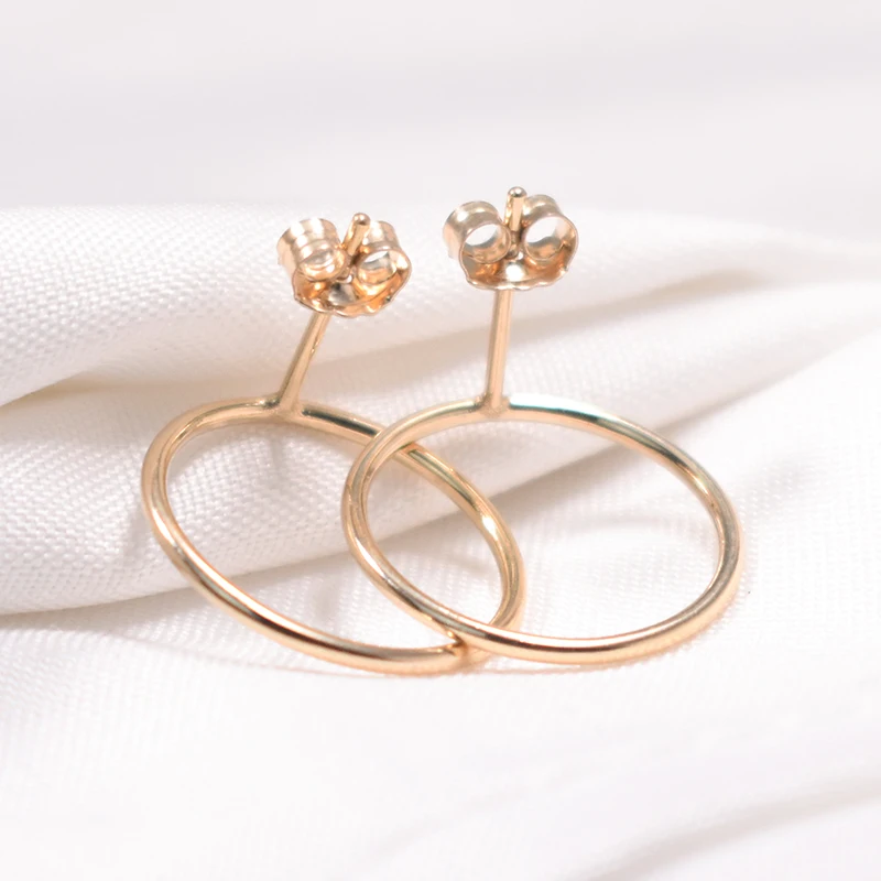 14K Gold gefüllt 7MM/10MM/15MM Kreis Ohrringe Gold Schmuck Gold gefüllt Ohrstecker Brincos Pendientes Ohrringe Boho Ohrringe – Detail 14