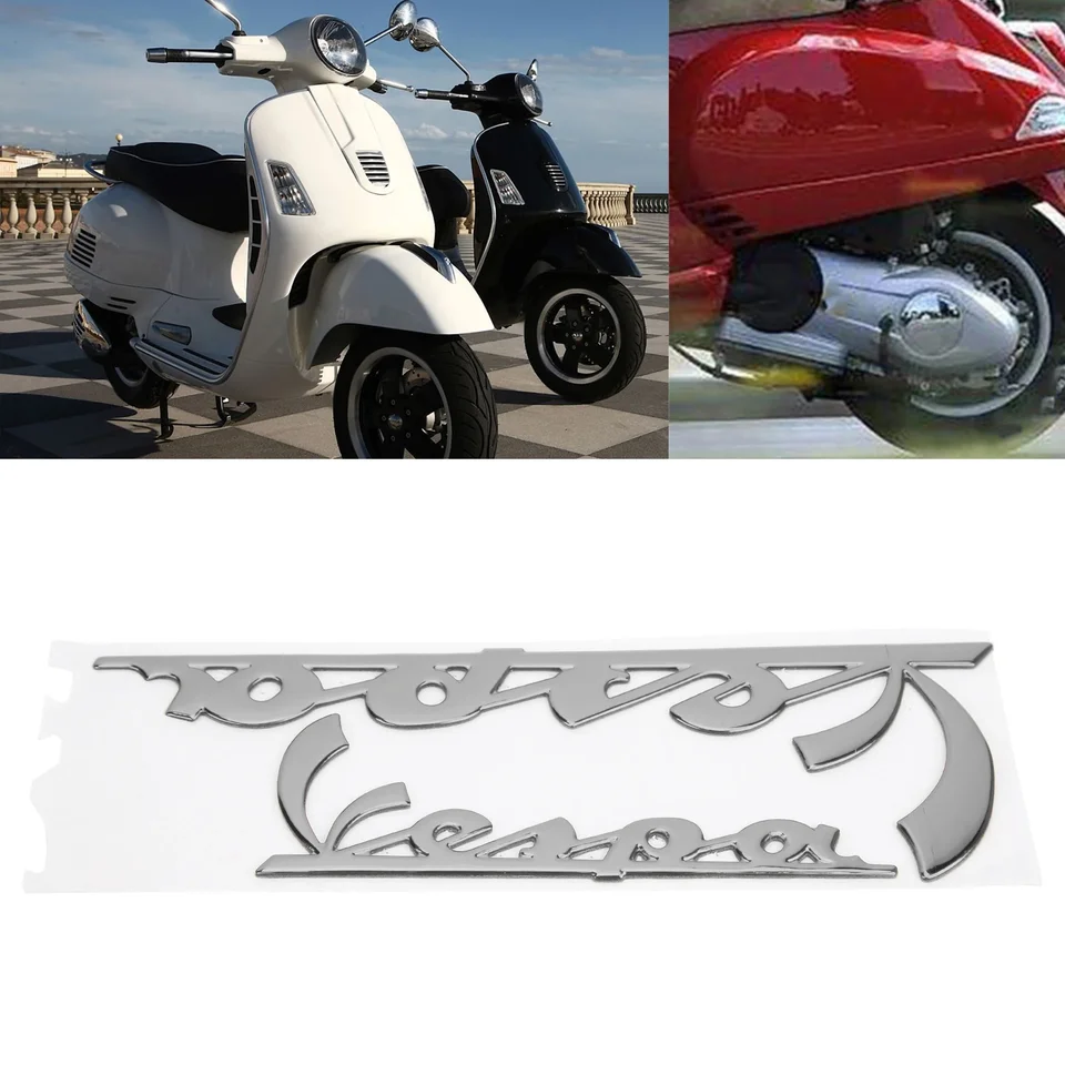 Badge Avant 3D Bombé Pour Vespa – Logo Mio Vespa Sur Drapeau Italien – Compatible ET2, ET4, GT, GTS, LX, PX, S… – Épaisseur 1,3 Mm
