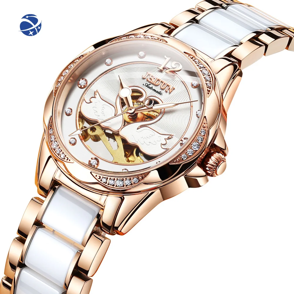 

JSDUN 8831 popular female mechanism watch stylish steel band Waterproof Simple Casual wrist watch