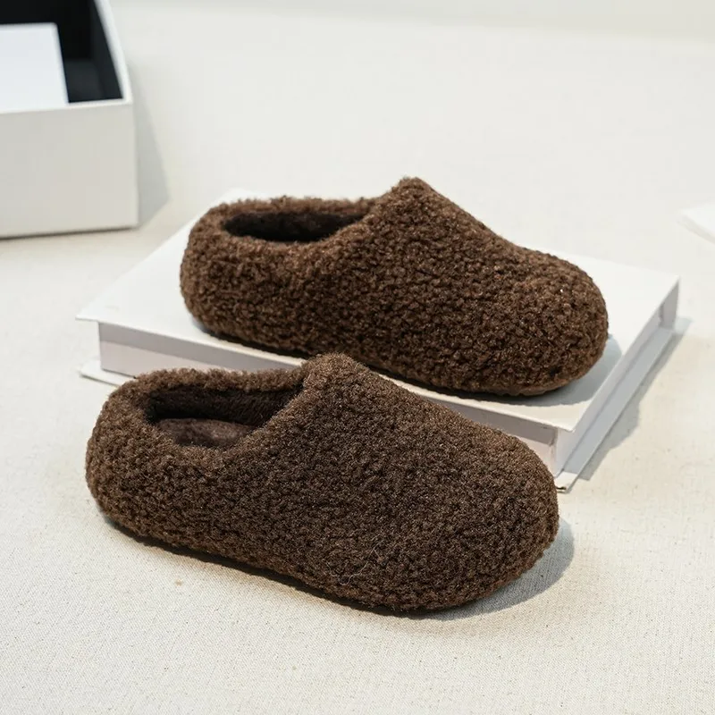 Kids Winter Slippers – Soft Sole Fluffy Cotton House Shoes for Boys & Girls