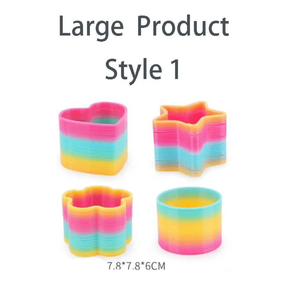 5pcs Multi-Shape Rainbow Magic Springs Toys Kids Boys Girls Plastic Creative Spring Coil Birthday Party Favors