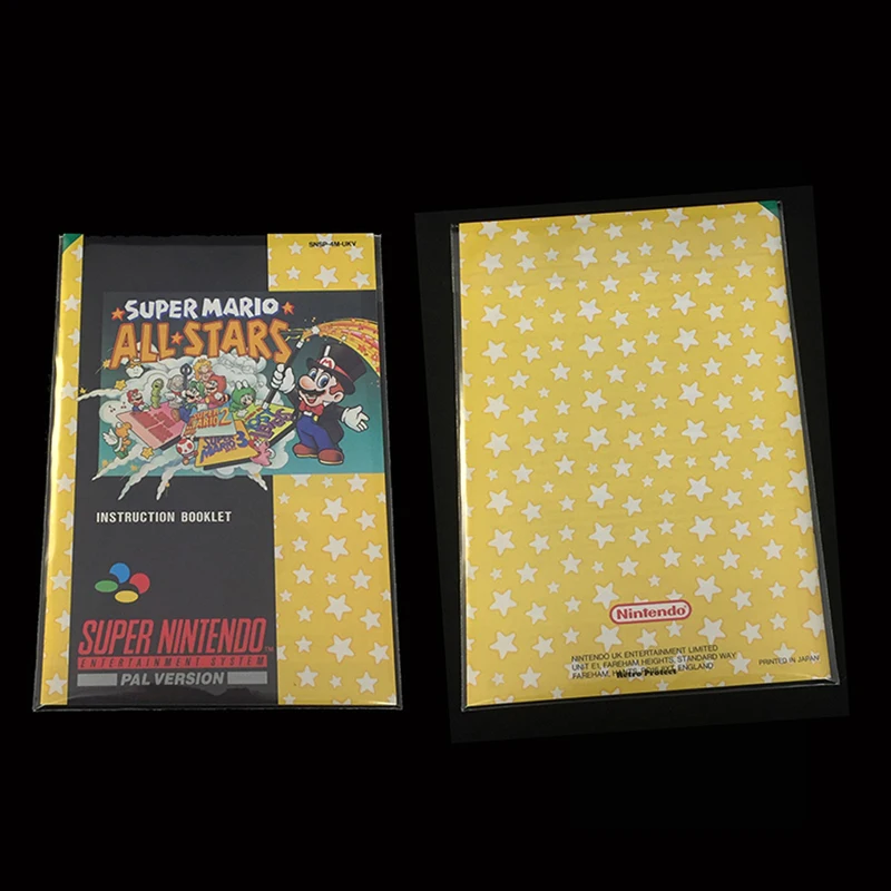 Resealable Inserção Manual de Proteção Bolsas Mangas de Plástico para Snes N64 Bolsa Instruções Case do Folheto 100 Peças - Image 5