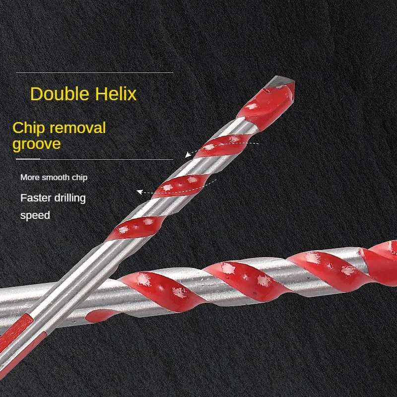 

5/8 PCS Threaded Triangle Tungsten Steel Wall Tile Concrete Drilling Bit Household Marble Overlord Diamond Hand Electric Drill