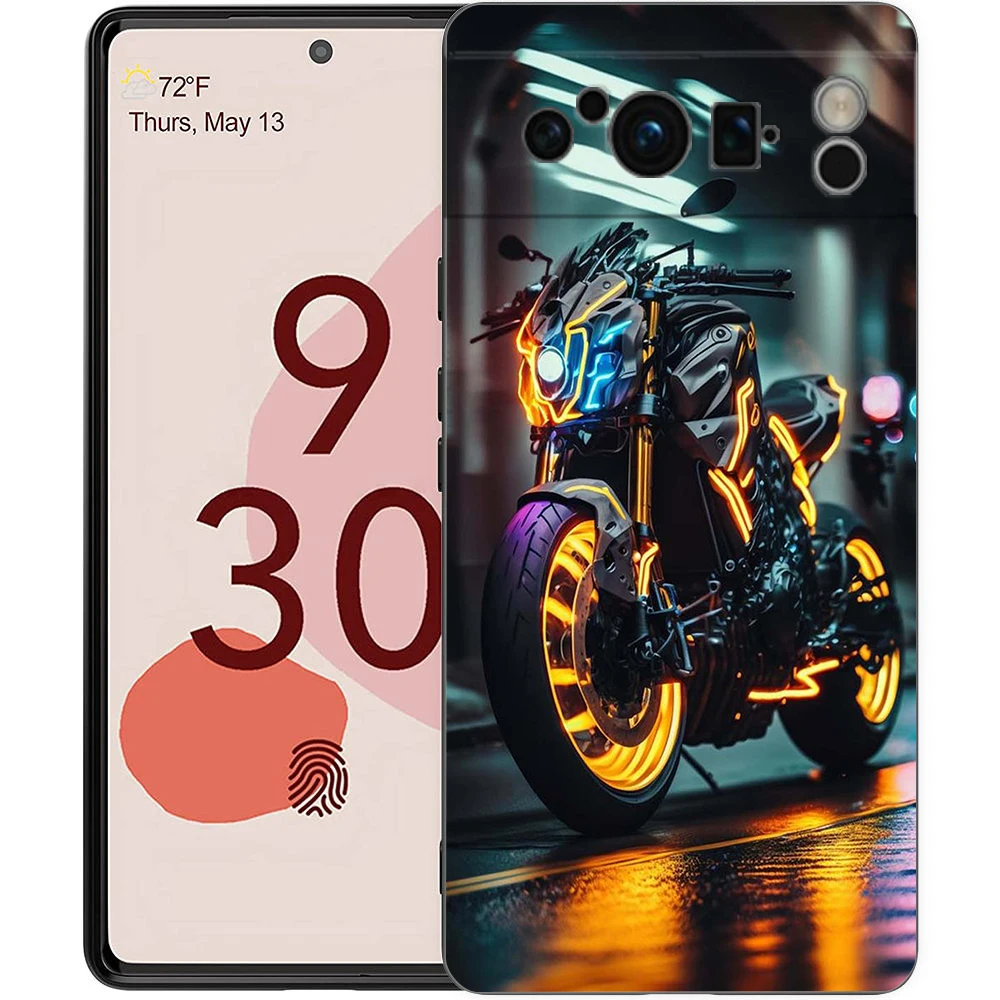 Shockproof Silicone Motorcycle Phone Case Cover - Durable Soft Shell Protective Cover