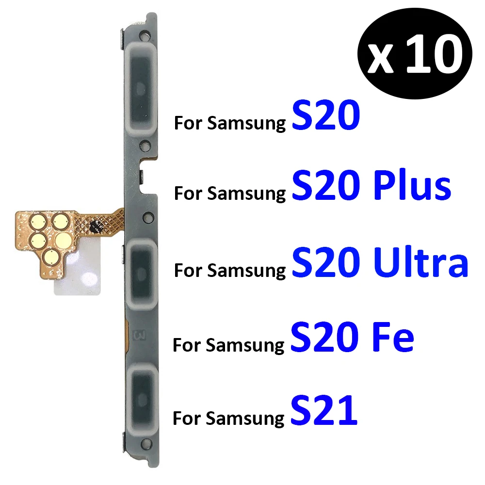 10pcs/lot, Power On Off Volume Side Button Key Flex Cable For Samsung Galaxy S20 / S20 Plus
