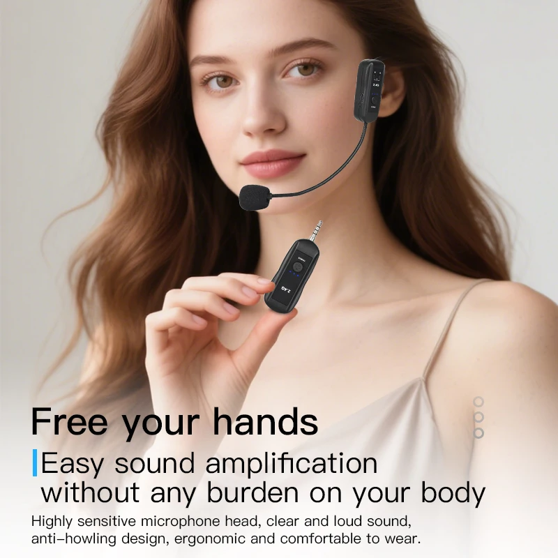 Wireless Head-mounted Microphone and Transmitter Set