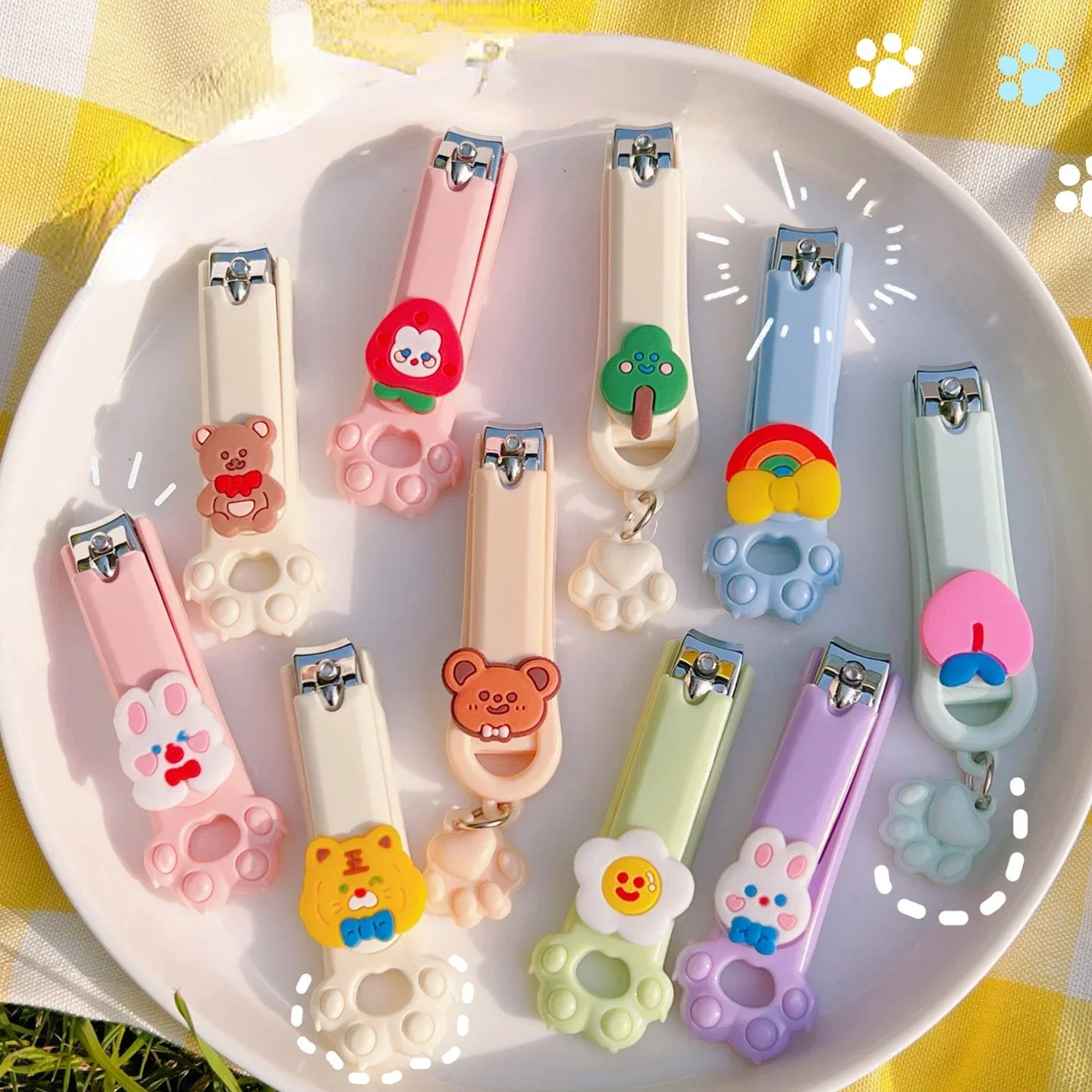 Baby Cartoon Nail Scissor Clippers Cute Nail Cutter Pedicure Toe Trimmer Beauty Makeup Manicure Tools for Children Girls Boys