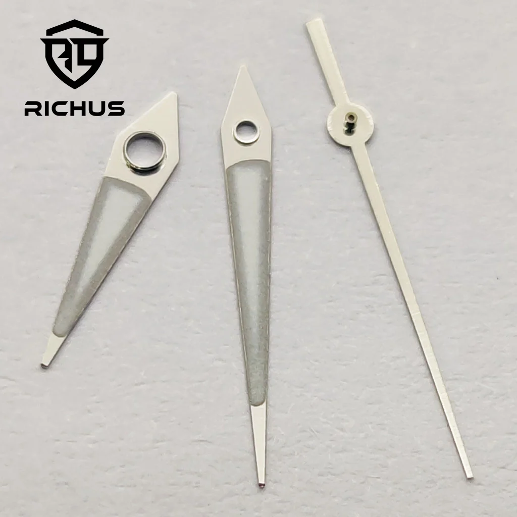 RICHUS Green Luminous Silver Watch Hands - Premium Watch Accessories