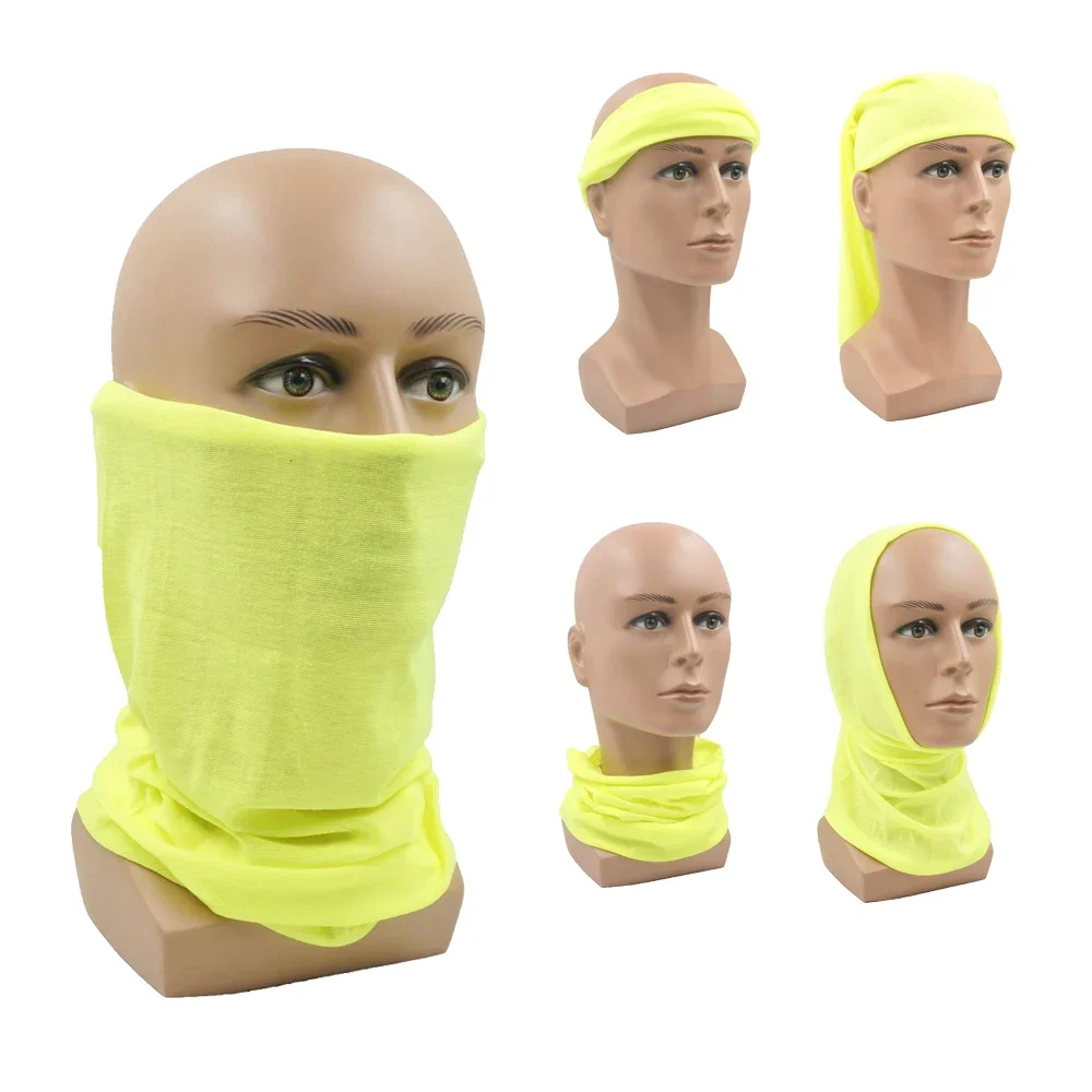 Dyeing Neon Color Bandana Summer Cooling Headwear Women Balaclava Neck Gaiter Cycling Riding Scarf Headwrap Tube Face Cover Mask 2