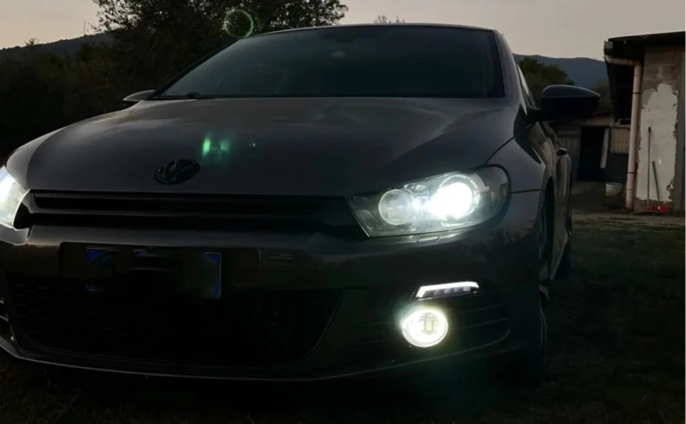 Pair Led Fog Lights for Volkswagen Scirocco III 3 137, 138 2008 '09 '10 '11 2012 Angel Eye DRL Lens Fog Driving Lamp Headlight detail image 8