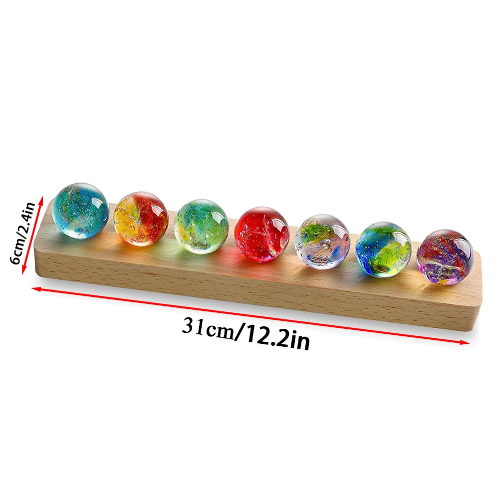 7Pcs Natural Healing Spheres LED Night Lighting Crystal Ball Lamp Light Living Room Decoration Ball Birthday Christmas Gift
