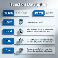 220V touch sensor switch single door/double door control intelligent control cabinet light kitchen wardrobe, hidden installation - Image 3