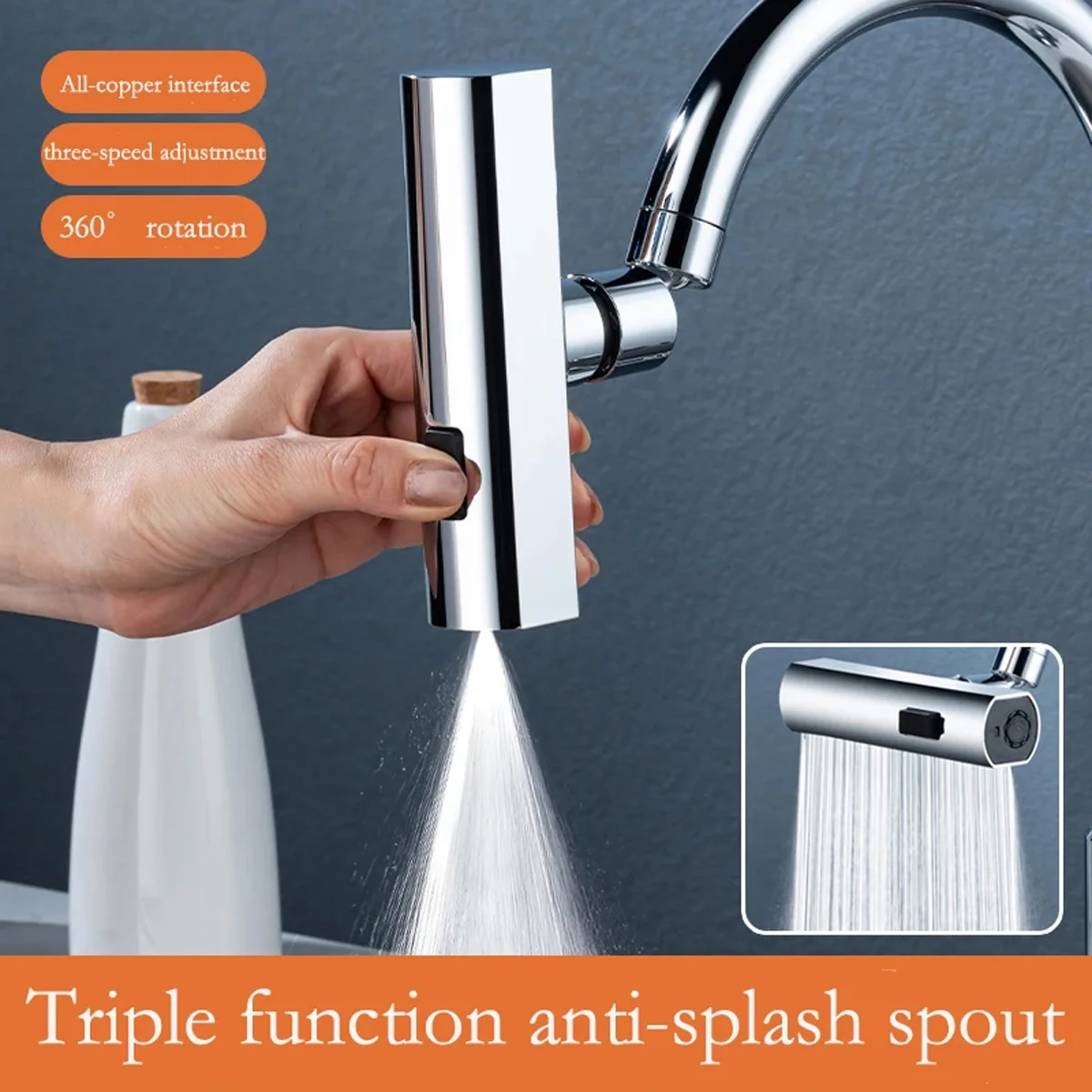 ก๊อกน้ําห้องครัวน้ําตก Stream Sprayer หัว Sprayer Filter Diffuser หัวฉีดประหยัดน้ําก๊อกน้ํา Connector Mixer Tap Accessorie 1